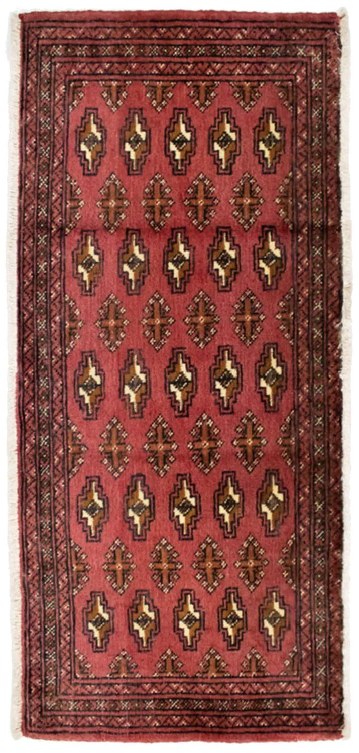 Turkaman Teppich 60x130cm - Orientteppich - hellrot