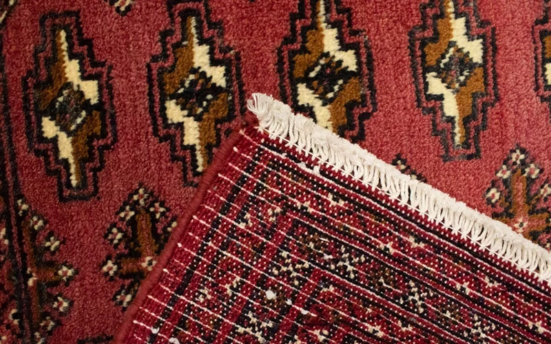Turkaman Teppich 60x130cm - Orientteppich - hellrot