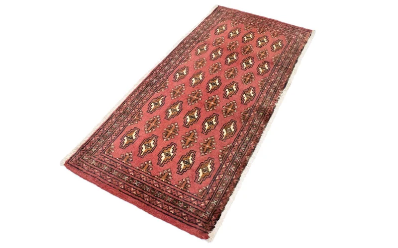 Turkaman Teppich 60x130cm - Orientteppich - hellrot