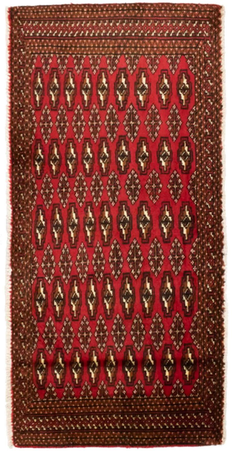 Turkaman Teppich 60x130cm - Orientteppich - rot