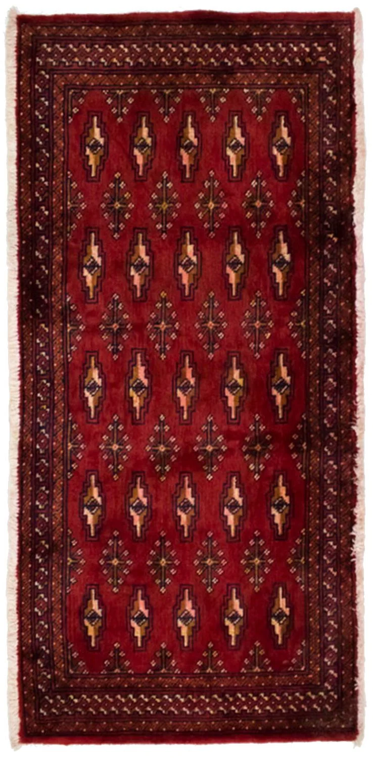 Turkaman Teppich 60x130cm - Orientteppich - rot