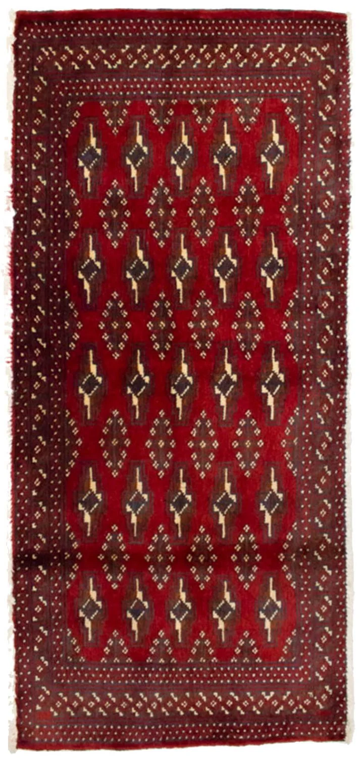 Turkaman Teppich 60x130cm - Orientteppich - rot