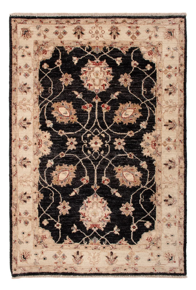 Ziegler Teppich 80x120cm - Orientteppich - schwarz