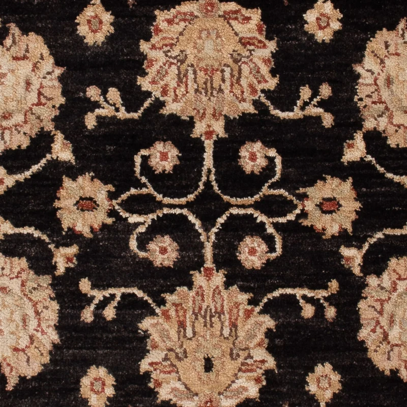 Ziegler Teppich 80x120cm - Orientteppich - schwarz