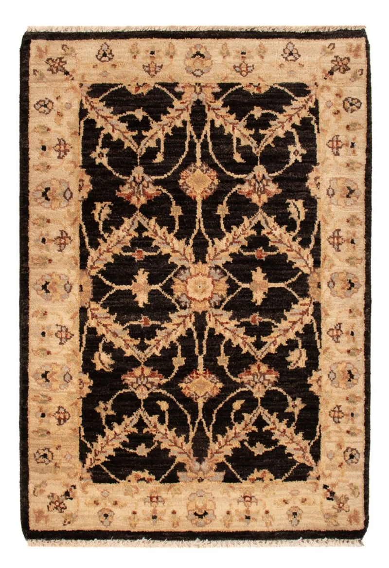 Ziegler Teppich 60x90cm - Orientteppich - schwarz