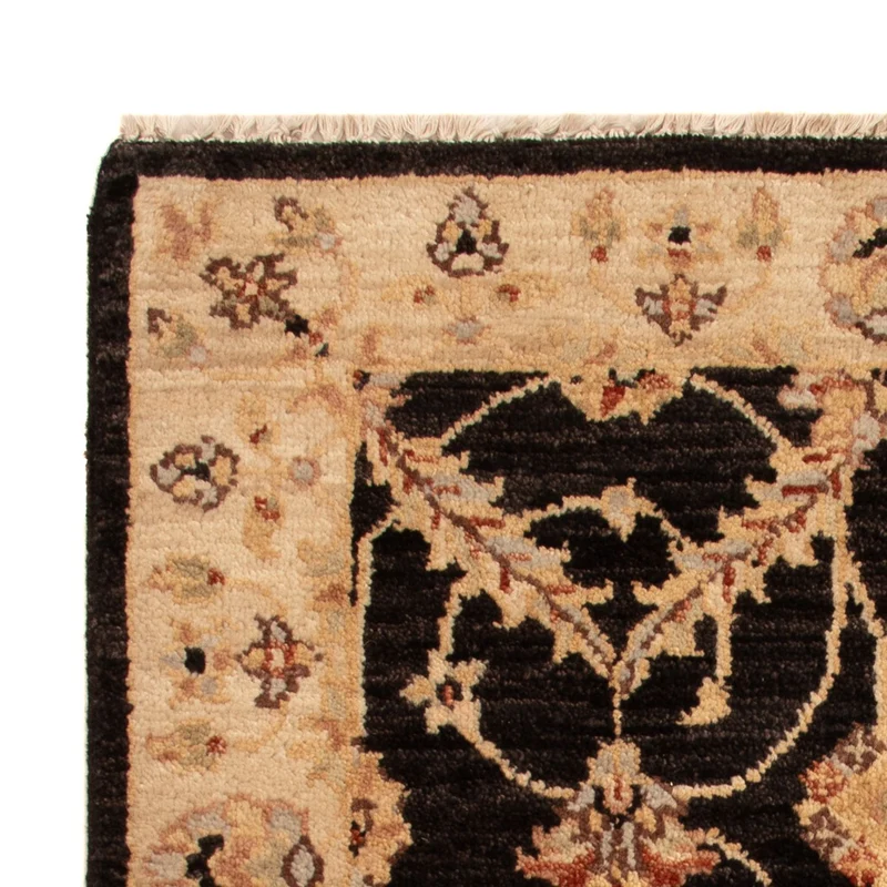 Ziegler Teppich 60x90cm - Orientteppich - schwarz