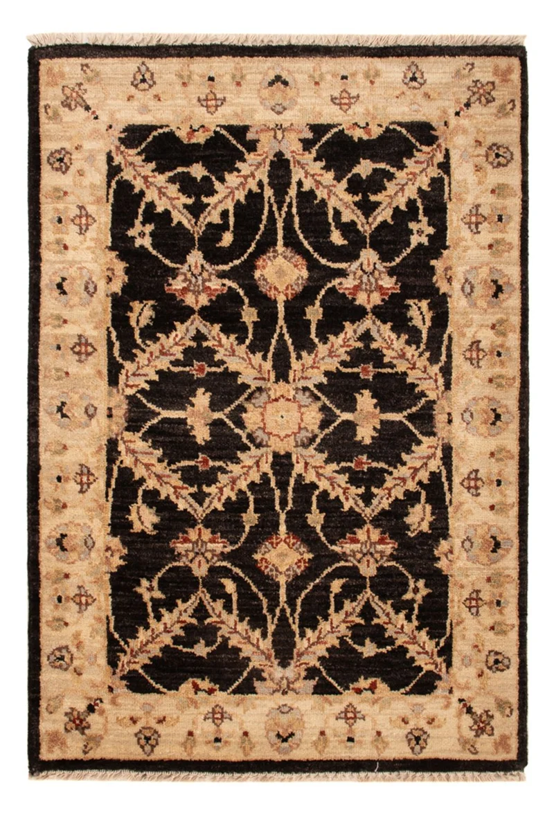 Ziegler Teppich 60x90cm - Orientteppich - schwarz