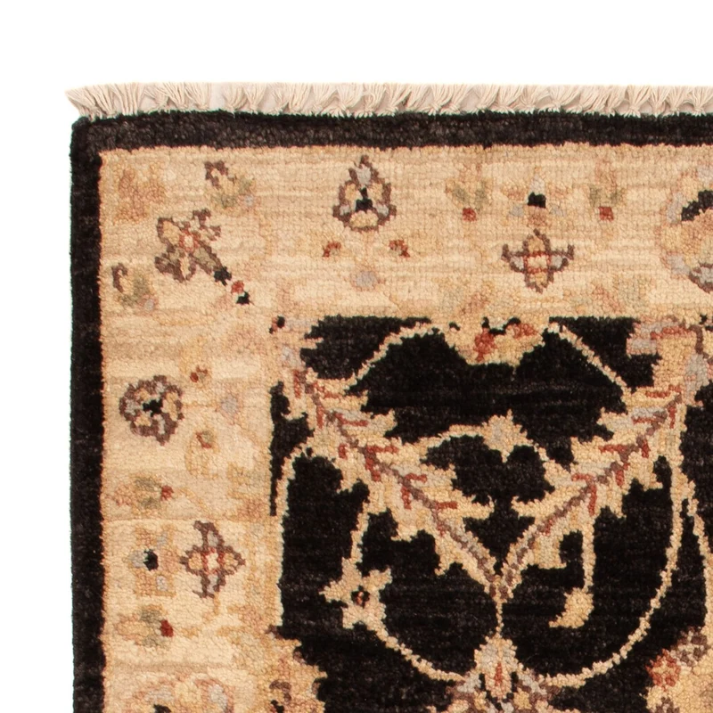 Ziegler Teppich 60x90cm - Orientteppich - schwarz
