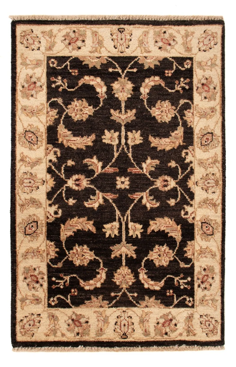 Ziegler Teppich 60x90cm - Orientteppich - schwarz