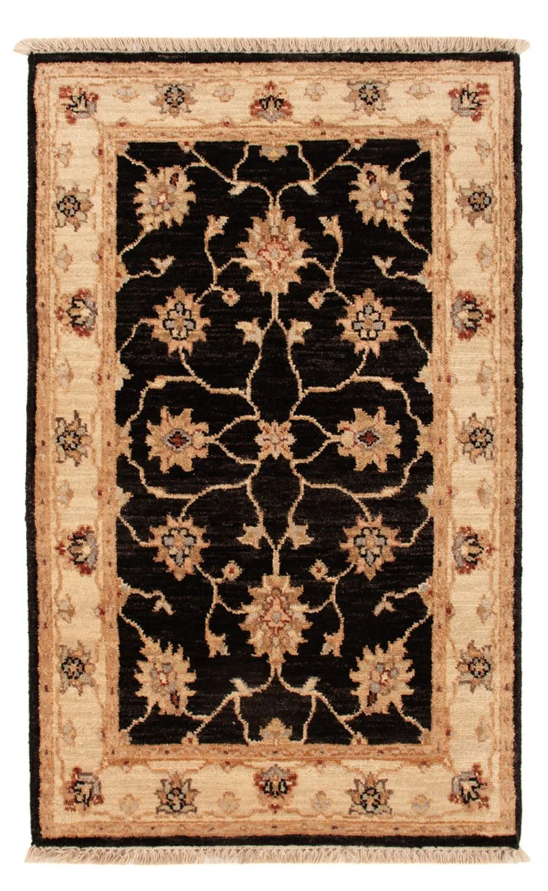 Ziegler Teppich 60x90cm - Orientteppich - schwarz