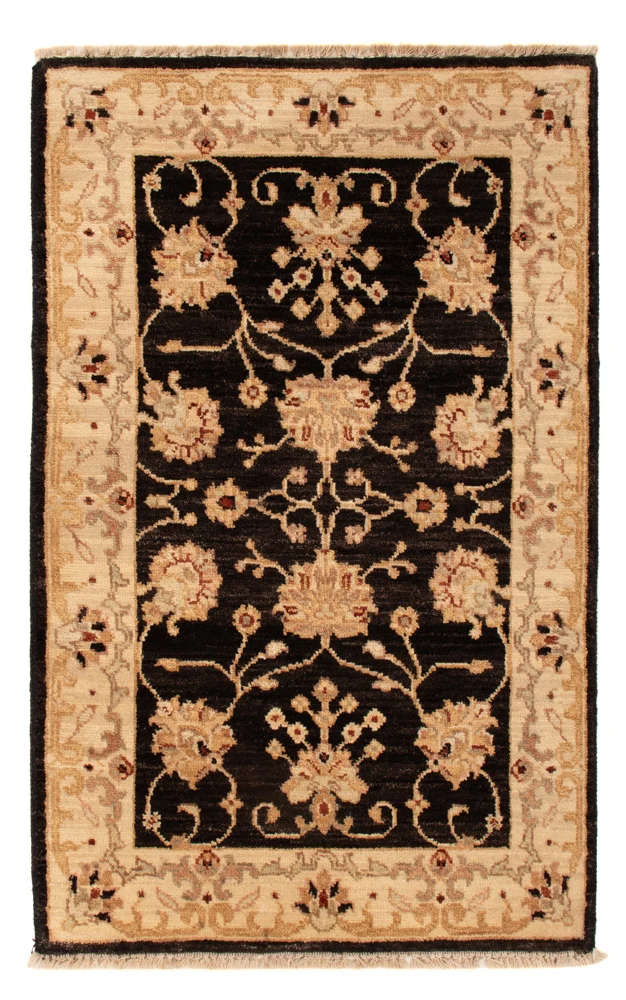 Ziegler Teppich 60x90cm - Orientteppich - schwarz