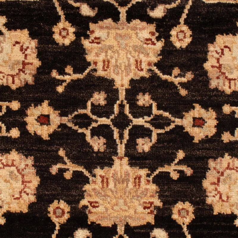 Ziegler Teppich 60x90cm - Orientteppich - schwarz