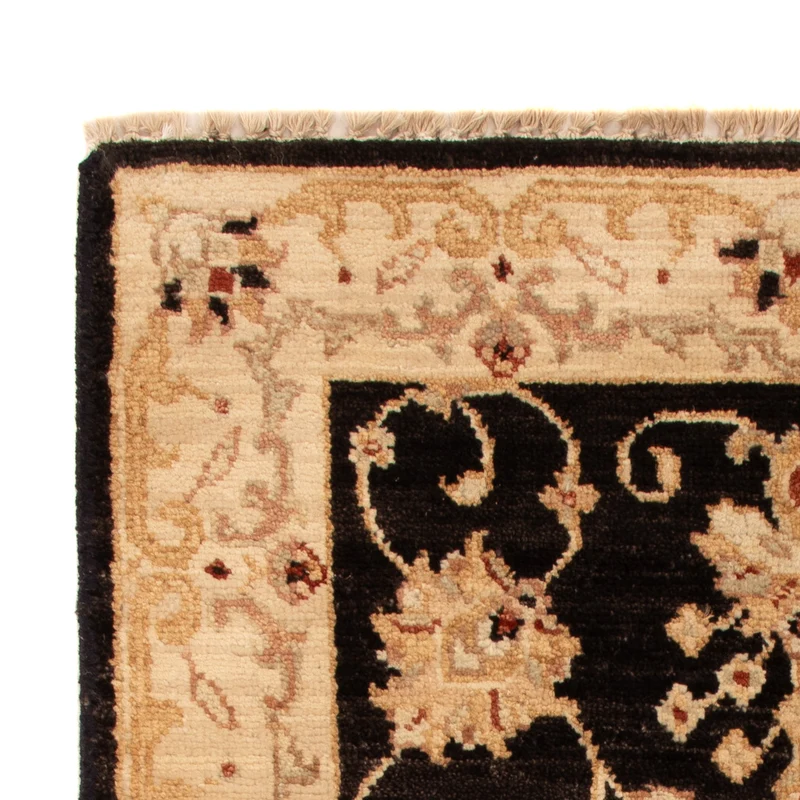 Ziegler Teppich 60x90cm - Orientteppich - schwarz