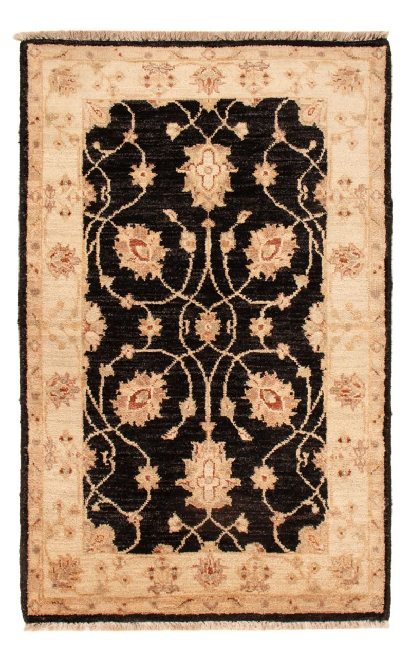 Ziegler Teppich 60x90cm - Orientteppich - schwarz