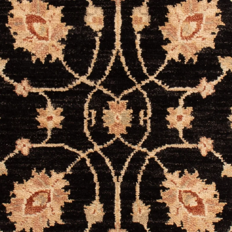 Ziegler Teppich 60x90cm - Orientteppich - schwarz