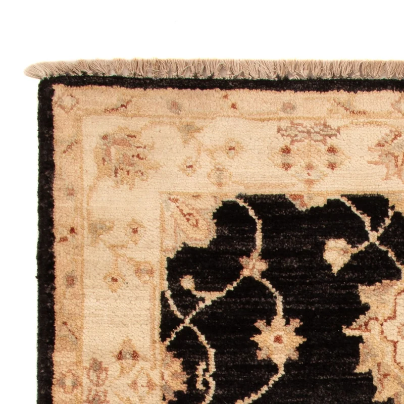 Ziegler Teppich 60x90cm - Orientteppich - schwarz