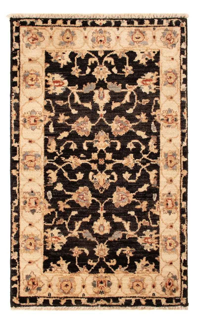 Ziegler Teppich 60x90cm - Orientteppich - schwarz