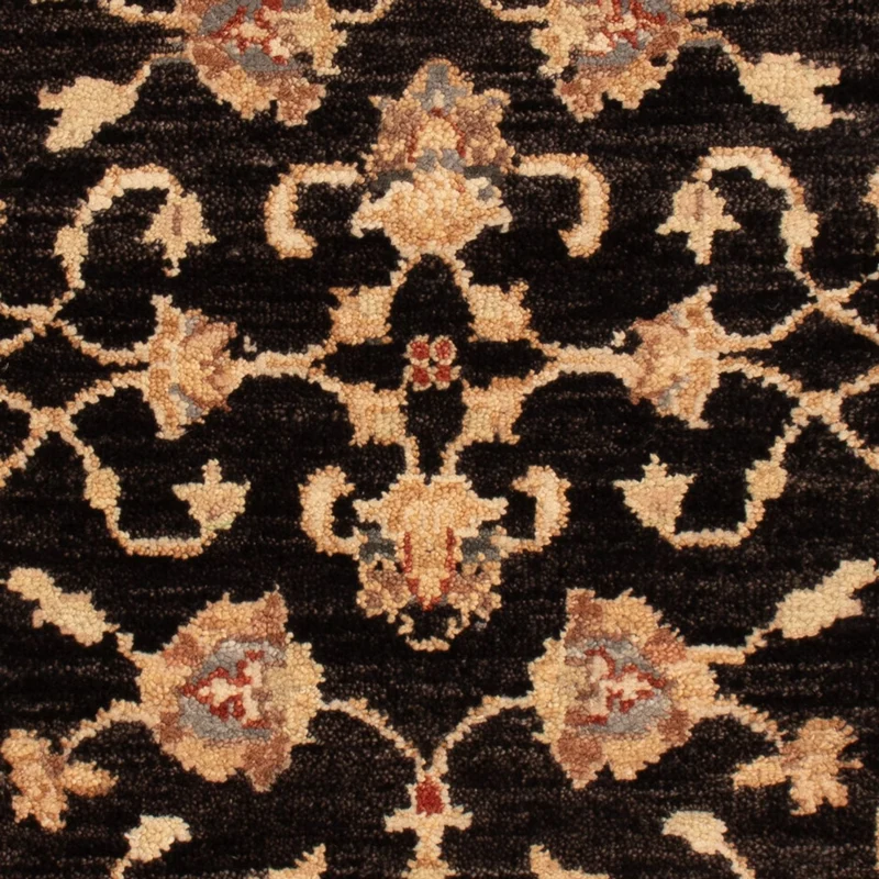 Ziegler Teppich 60x90cm - Orientteppich - schwarz