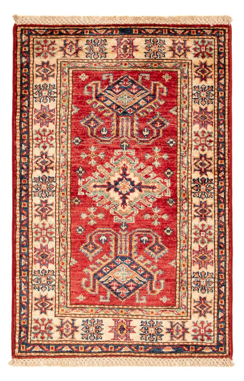 Kazak Teppich 60x90cm - Orientteppich - rot
