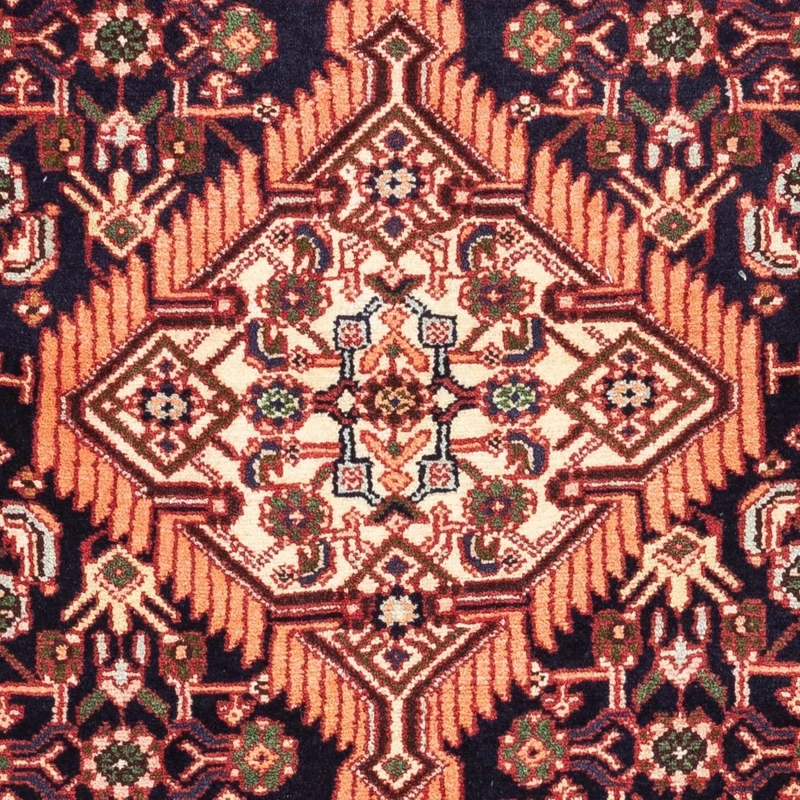 Hosseinabad Teppich 80x125cm - Perserteppich - dunkelblau