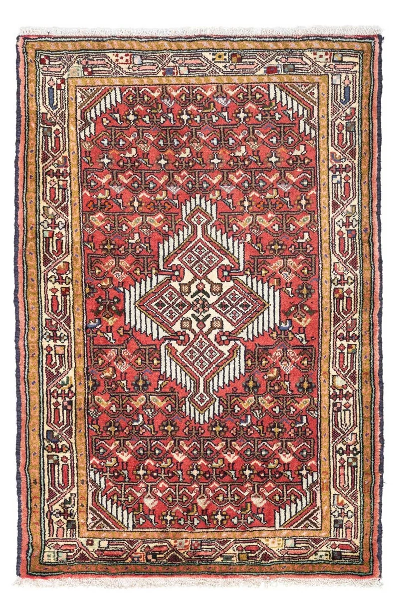 Hosseinabad Teppich 80x125cm - Perserteppich - hellrot