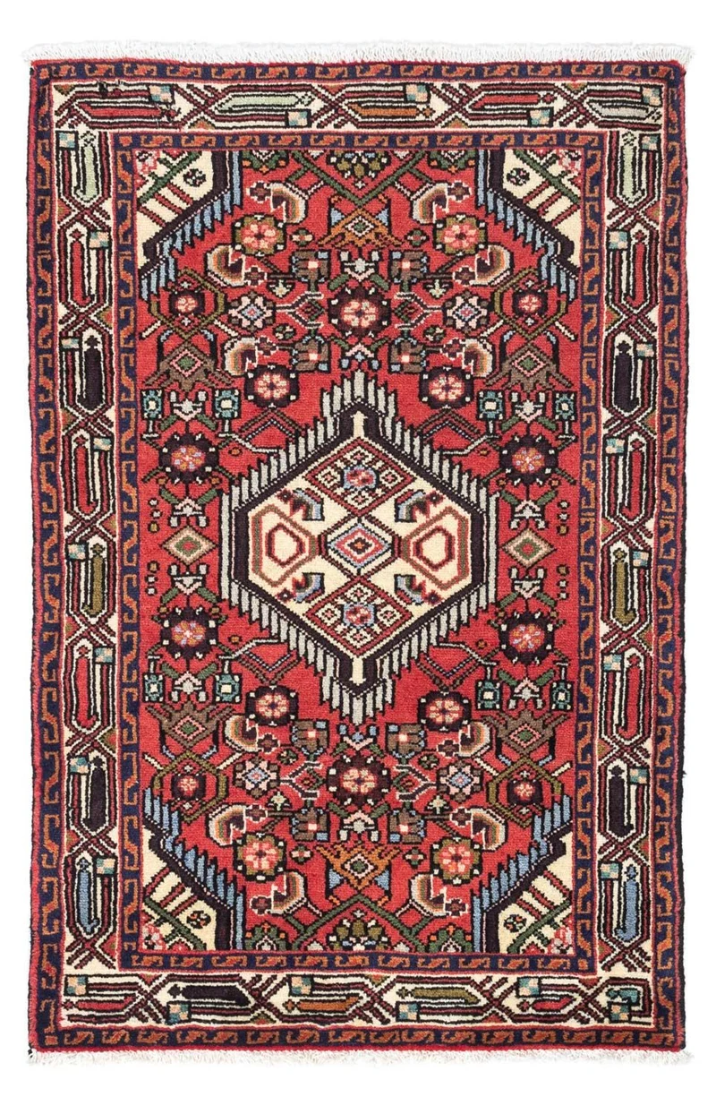 Hosseinabad Teppich 80x125cm - Perserteppich - rot