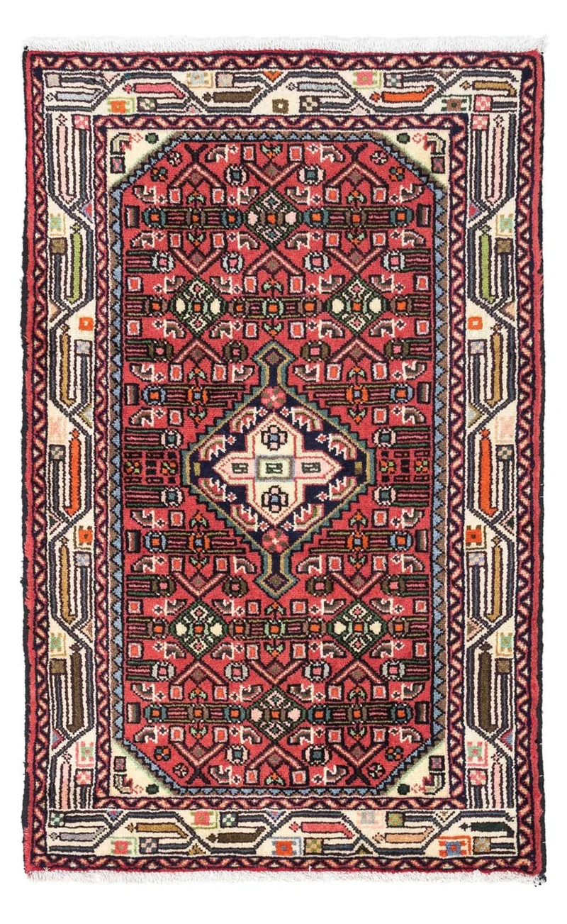 Hosseinabad Teppich 80x125cm - Perserteppich - rot