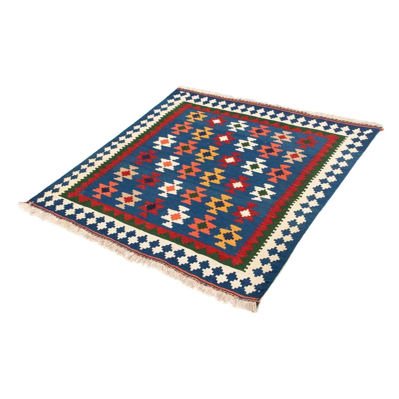 Kelim Fars Teppich 100x104cm - dunkelblau