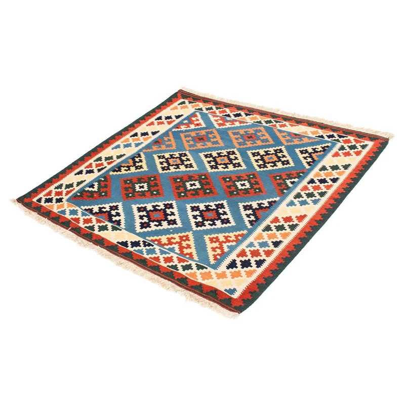 Kelim Teppich - Oriental 100 x 104 cm - dunkelblau