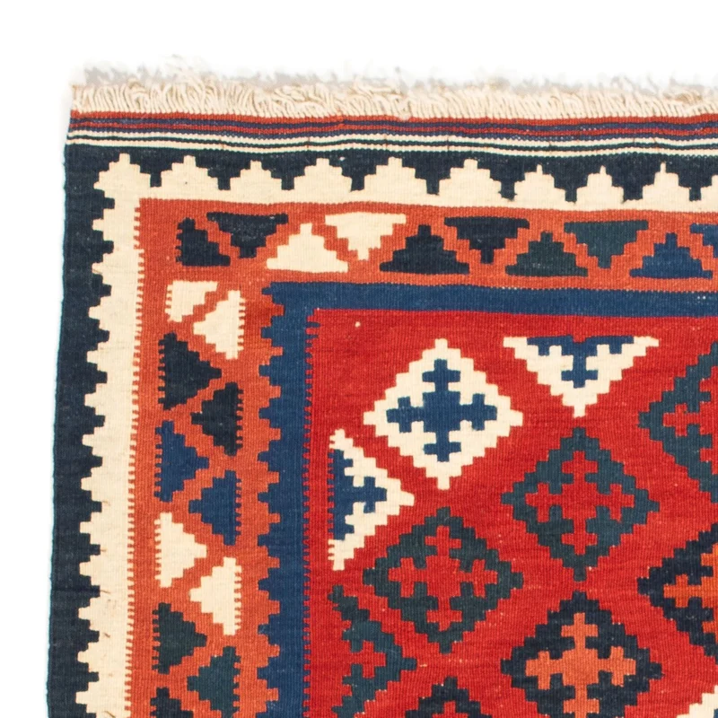 Kelim Fars Teppich 102x104cm - dunkelrot