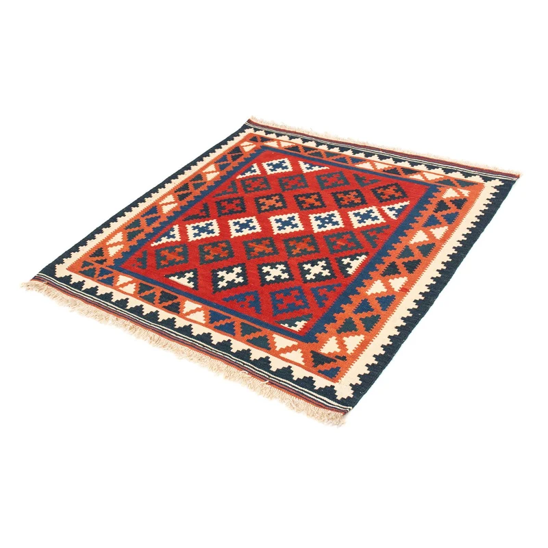 Kelim Fars Teppich 102x104cm - dunkelrot