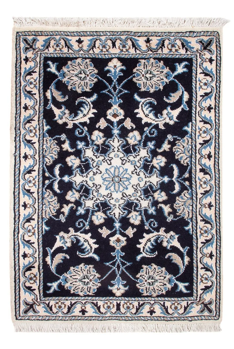 Perserteppich - Nain - Royal - 60 x 90 cm - dunkelblau
