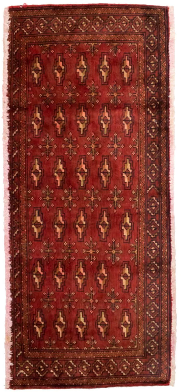 Turkaman Teppich 60x130cm - Orientteppich - rot
