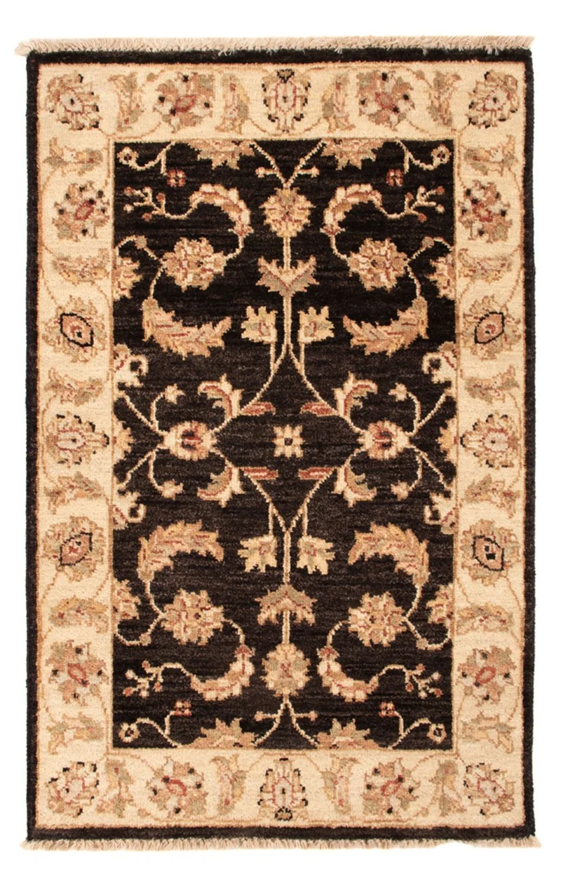 Ziegler Teppich 60x90cm - Orientteppich - schwarz