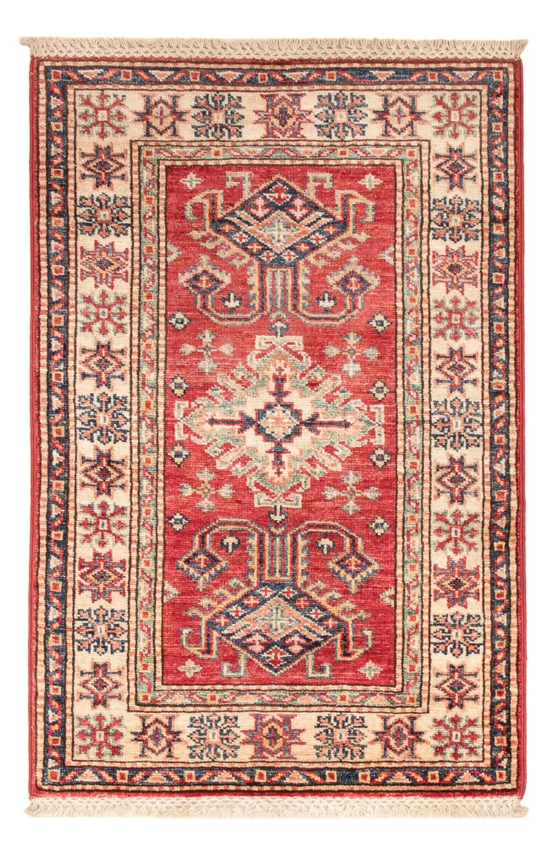 Kazak Teppich 59x90cm - Orientteppich - rot