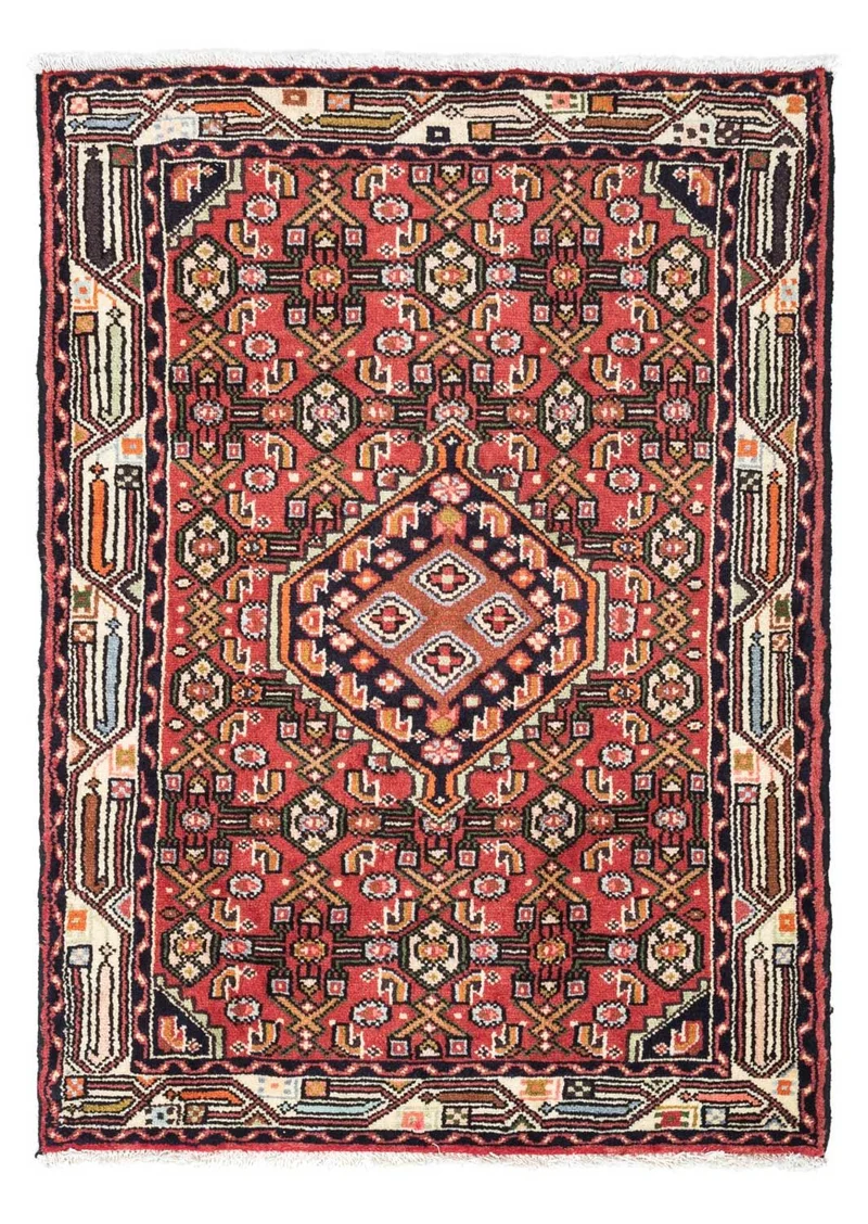 Hosseinabad Teppich 80x125cm - Perserteppich - hellrot