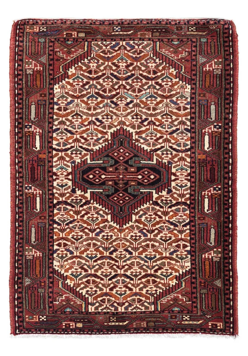 Hosseinabad Teppich 80x125cm - Perserteppich - beige