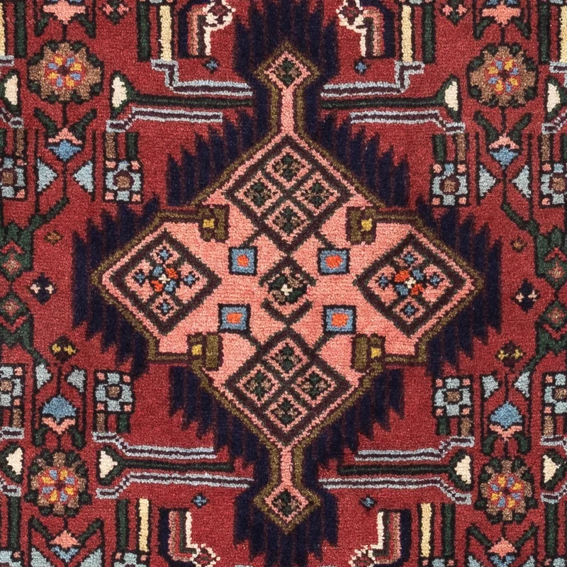 Hosseinabad Teppich 80x125cm - Perserteppich - dunkelrot