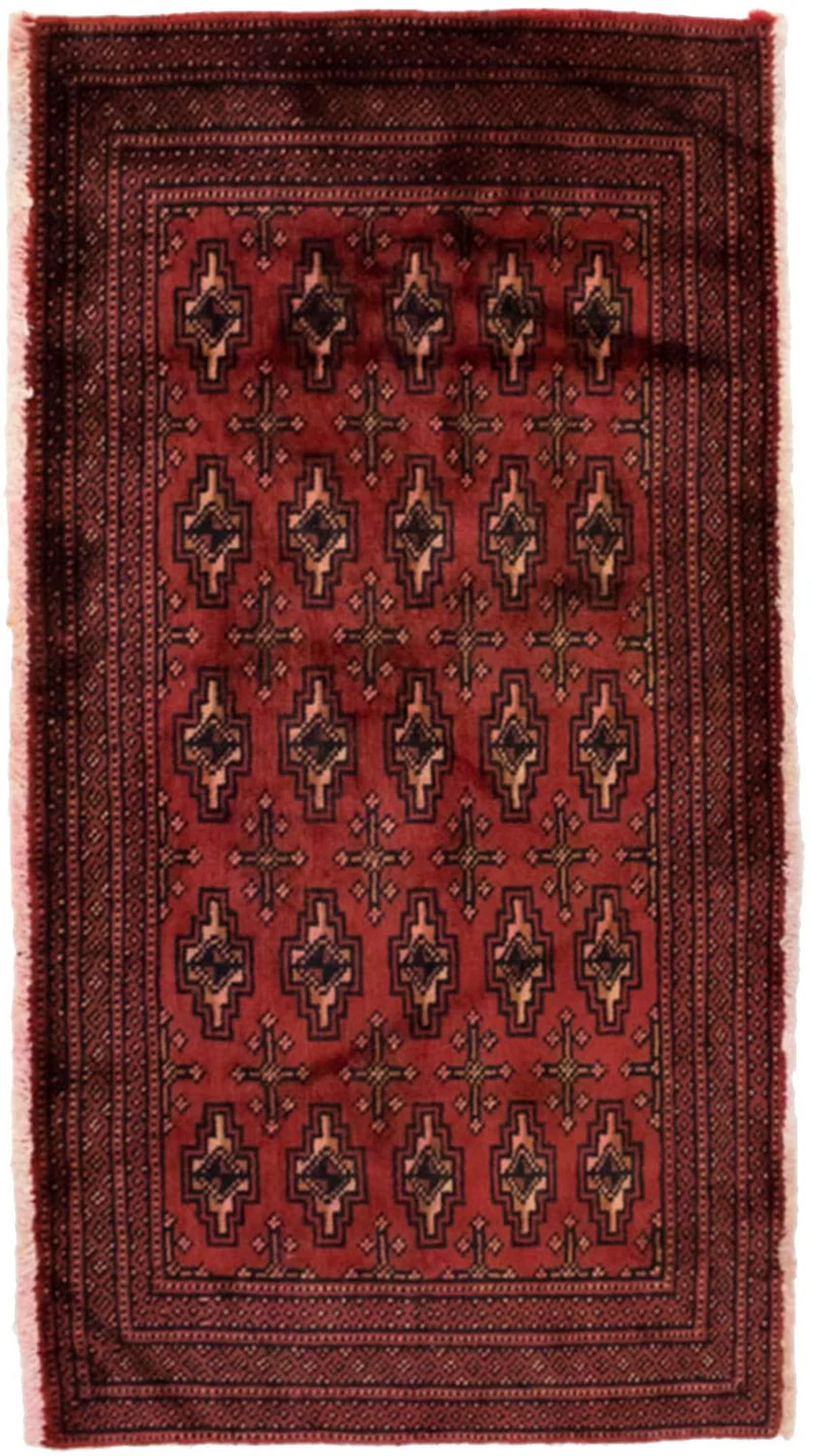 Turkaman Teppich 60x130cm - Orientteppich - rot