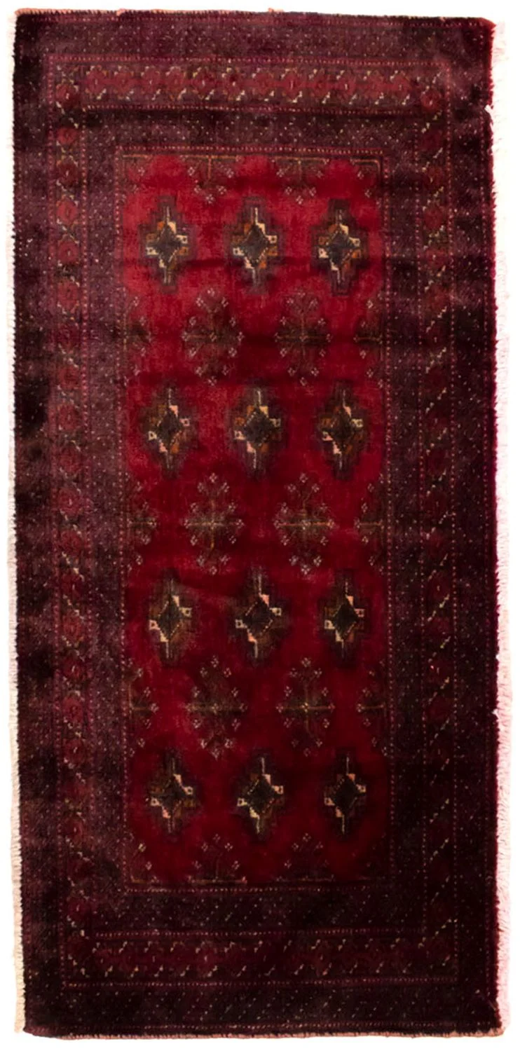 Turkaman Teppich 60x130cm - Orientteppich - rot