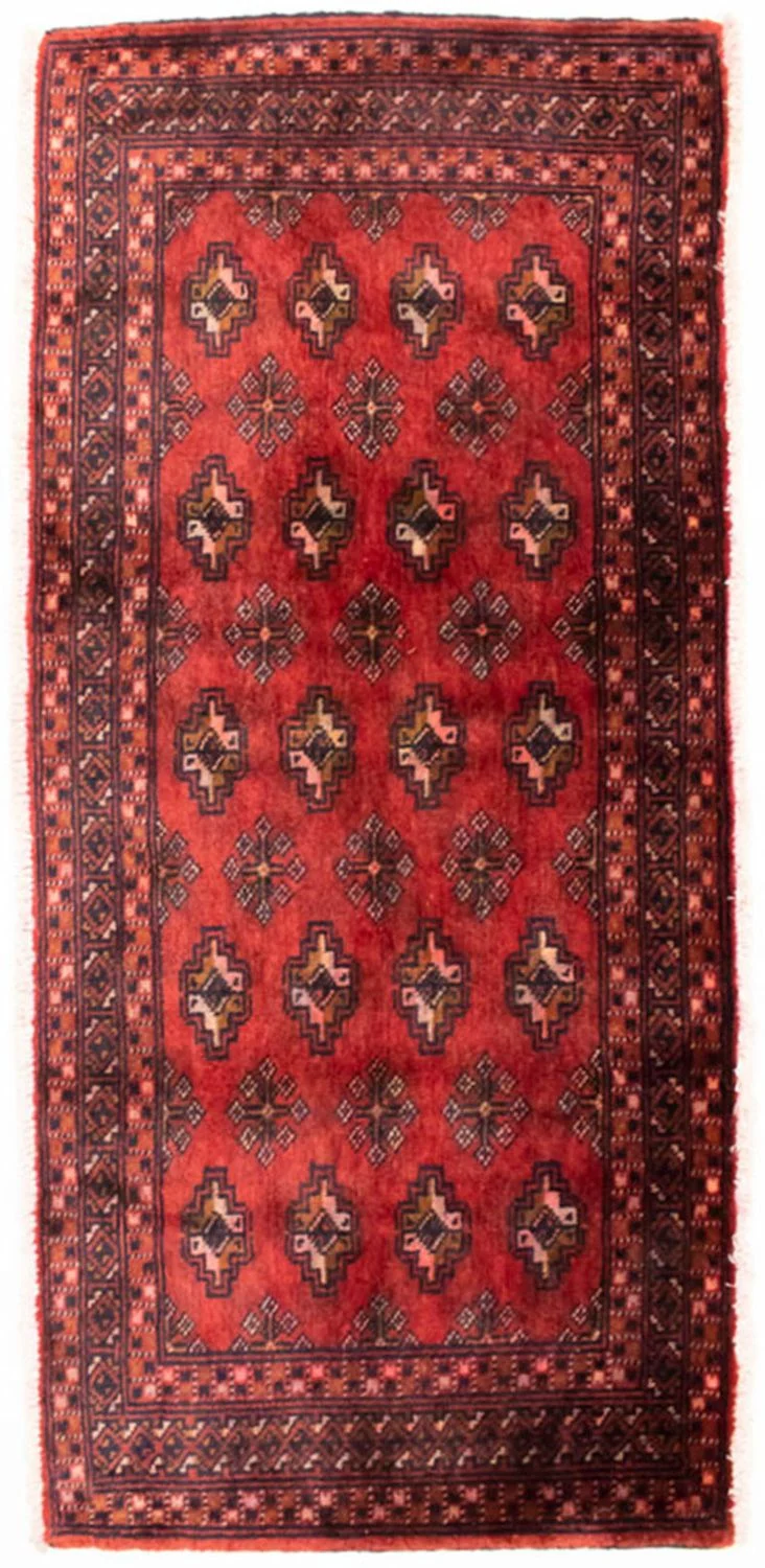 Turkaman Teppich 60x130cm - Orientteppich - rot