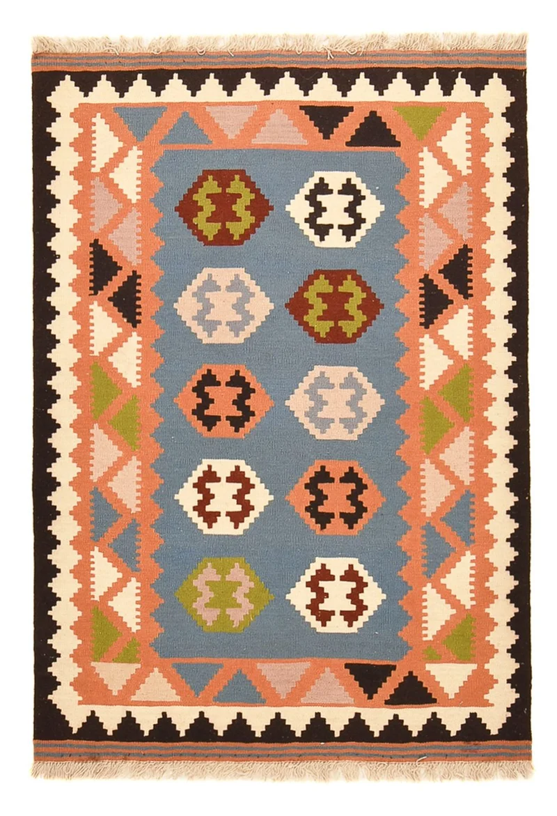 Kelim Fars Teppich 104x152cm - mehrfarbig