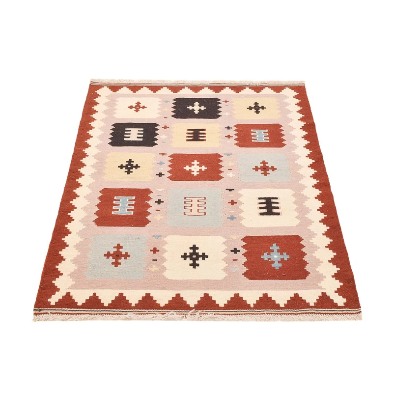 Kelim Fars Teppich 103x147cm - mehrfarbig