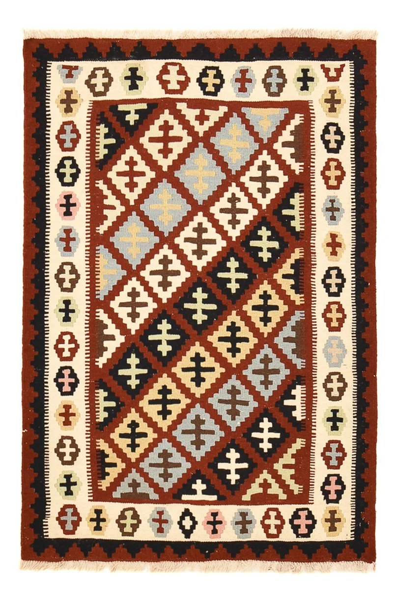 Kelim Fars Teppich 104x150cm - mehrfarbig