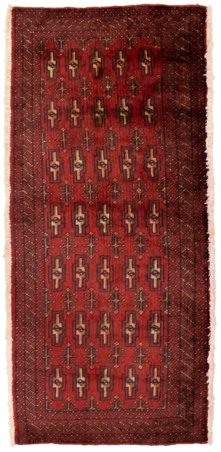 Turkaman Teppich 60x130cm - Orientteppich - rot