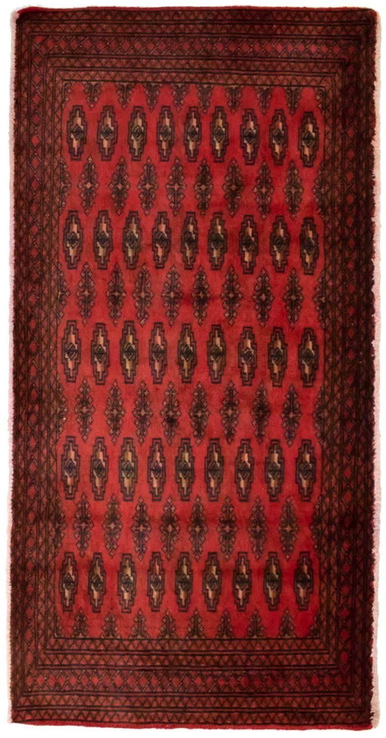 Turkaman Teppich 60x130cm - Orientteppich - rot
