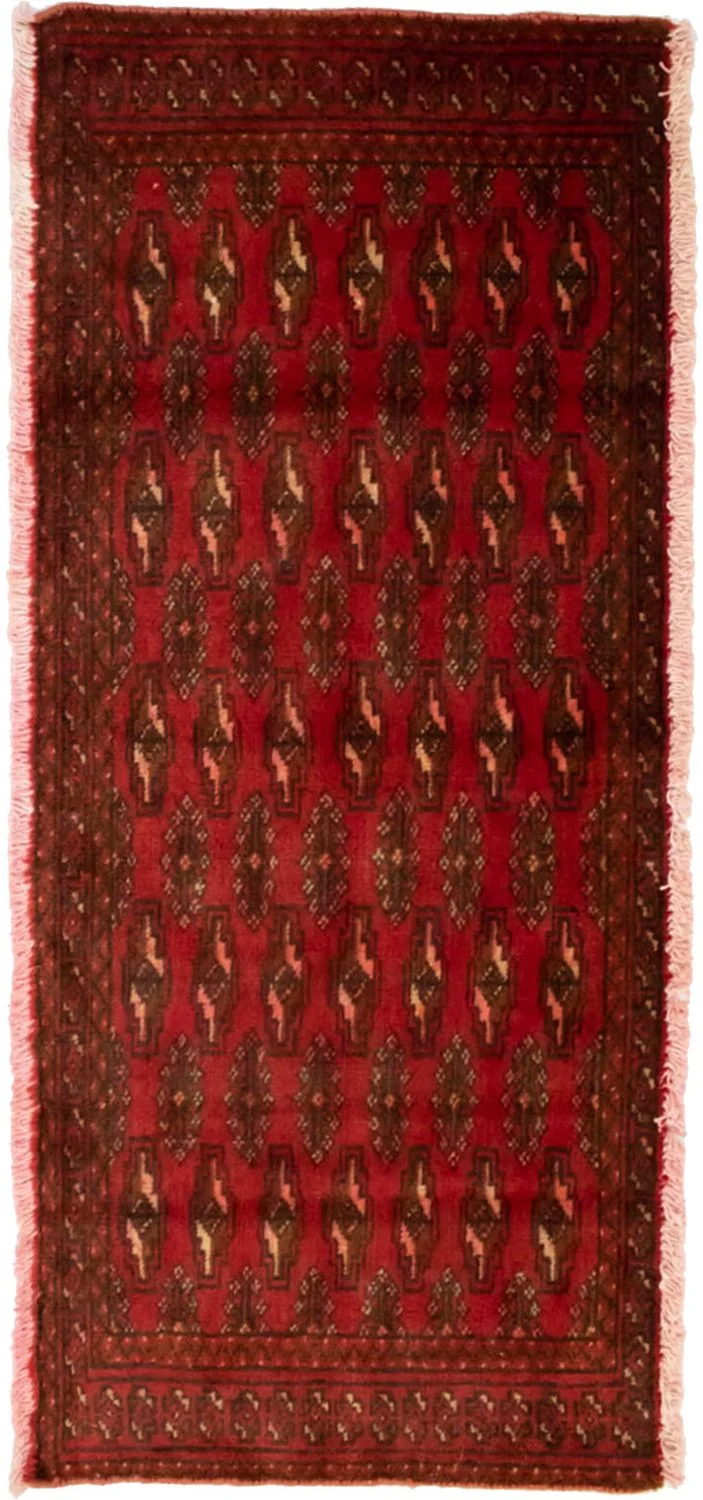 Turkaman Teppich 60x130cm - Orientteppich - rot