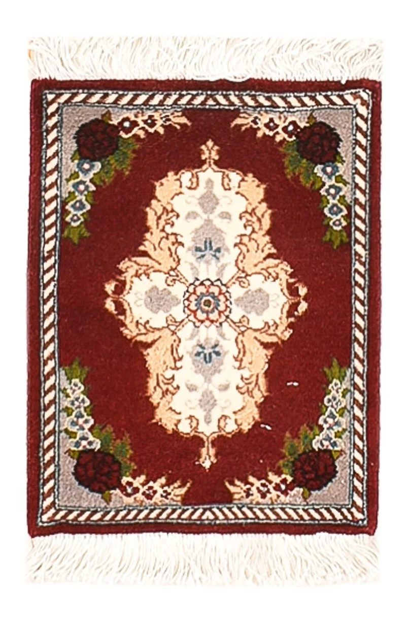 Täbriz - 60 Raj Teppich 30x40cm - Perserteppich - dunkelrot