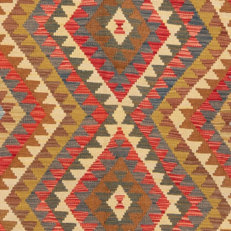 Kelim Maimene Teppich 148x198cm - Wollteppich - mehrfarbig
