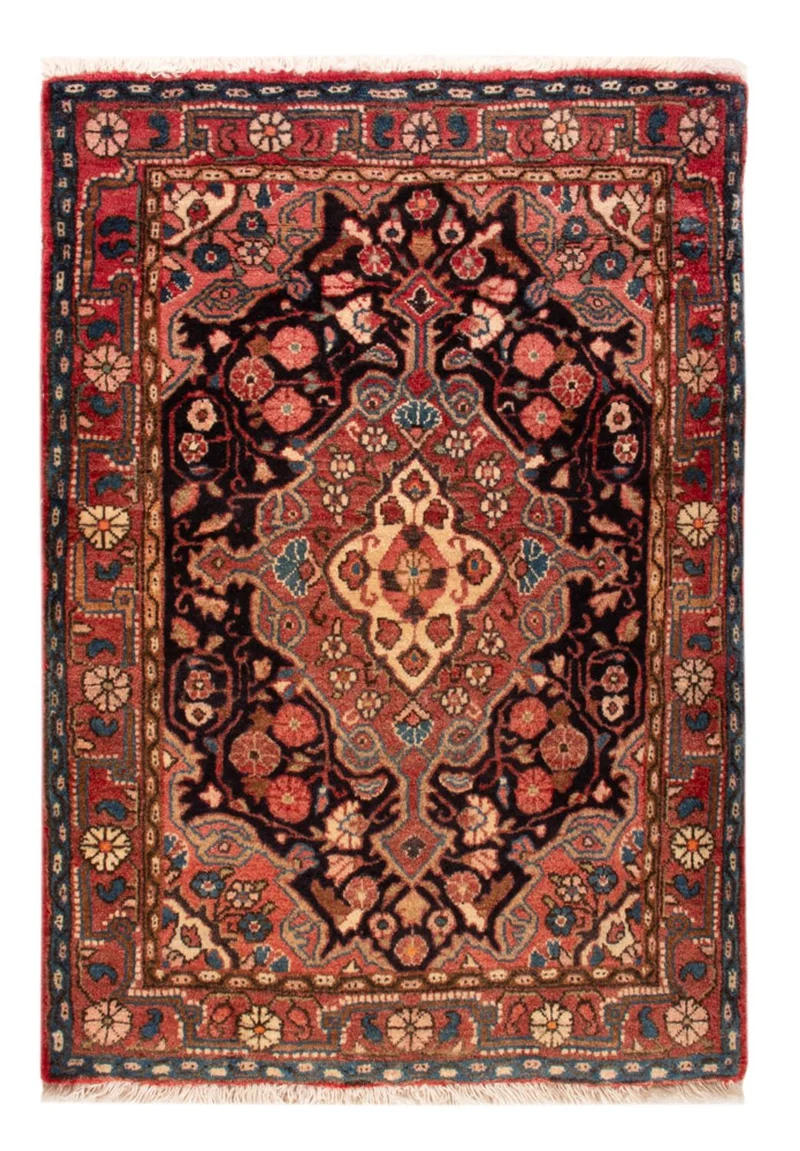 Malayer Teppich 62x92cm - Perserteppich - dunkelblau